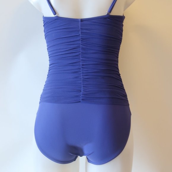 Womens Be Creative Purple Ruched One Piece Swimsuit S * - Picture 11 of 13